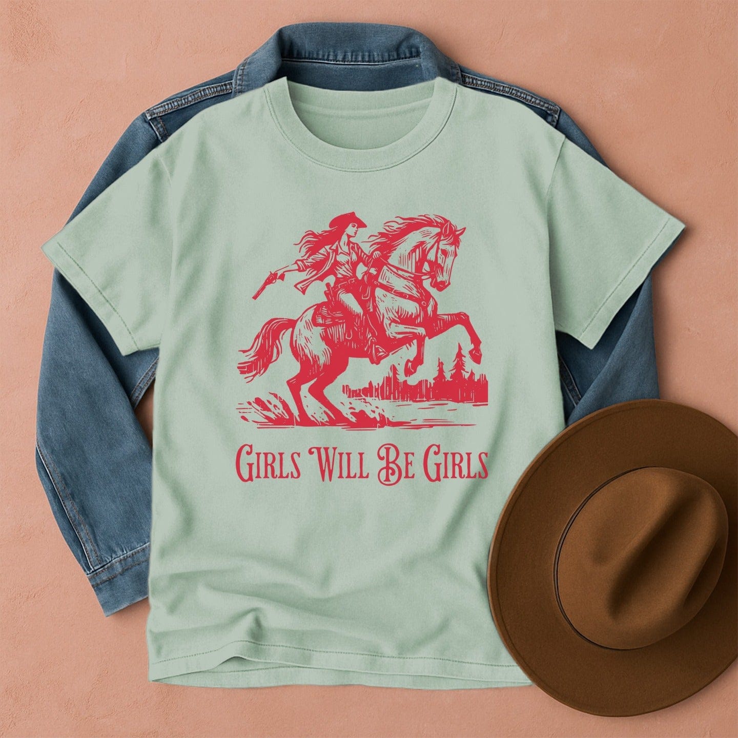 Girls Will Be Girls Western T-Shirt Bay / S Western shirt