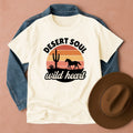 Desert Soul Wild Heart T-Shirt Ivory / S Western shirt