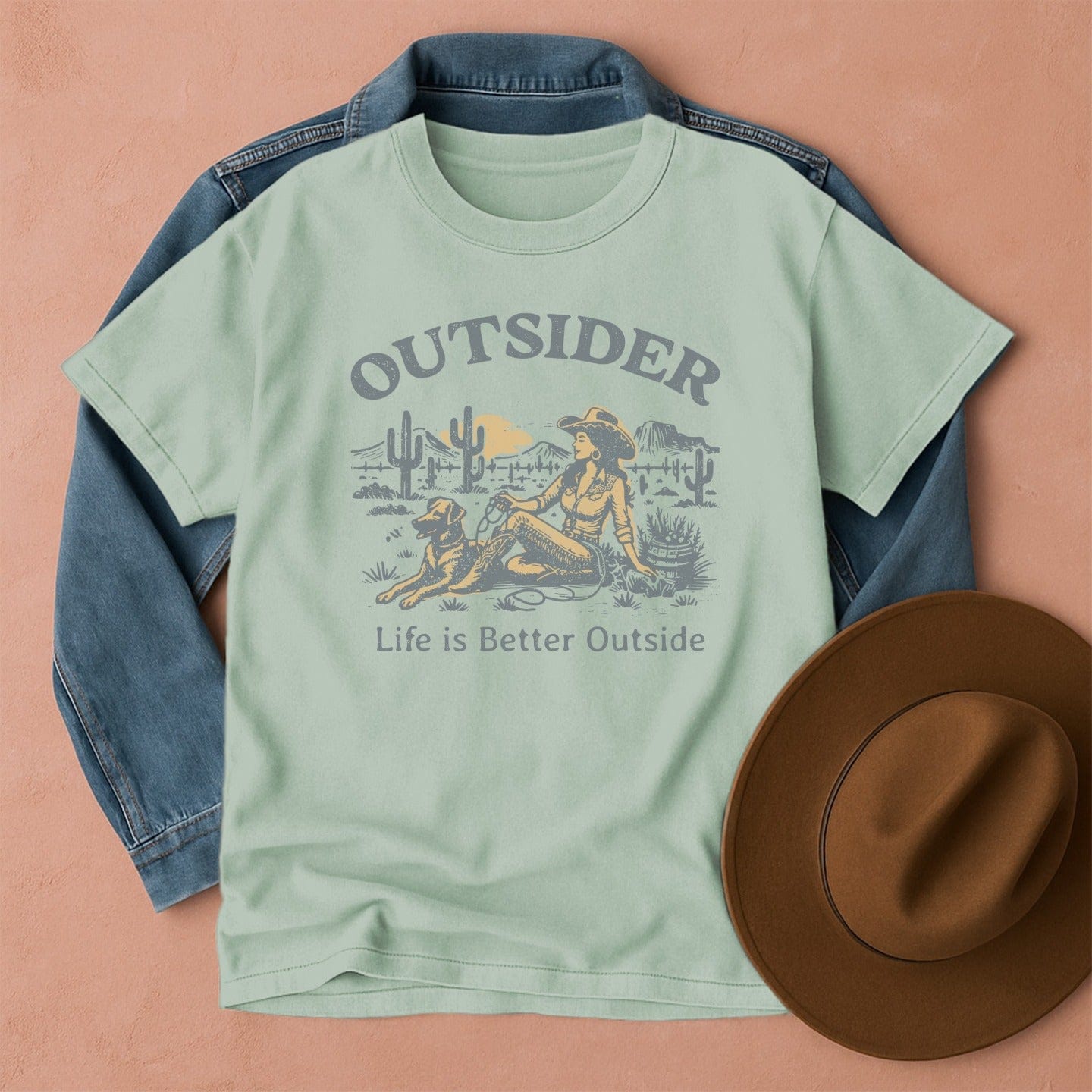 Outsider Cowgirl T-Shirt Bay / S Western shirt