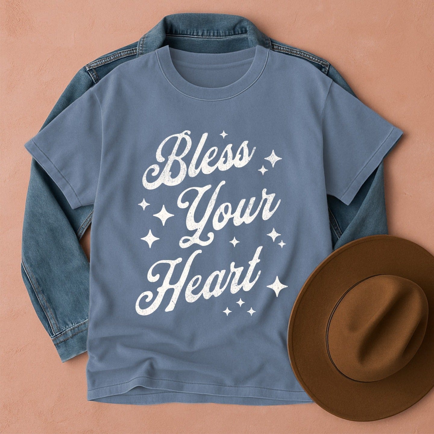 Bless Your Heart T-Shirt Blue Jean / S Western shirt