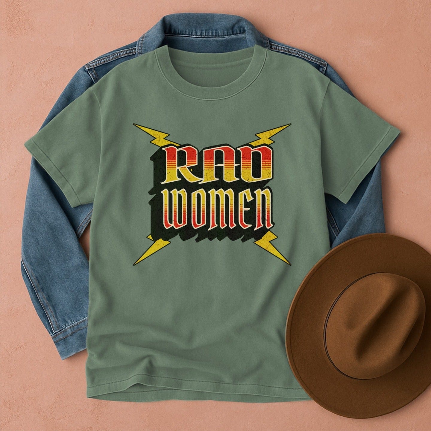 Rad Women Retro T-Shirt Light Green / S Western shirt