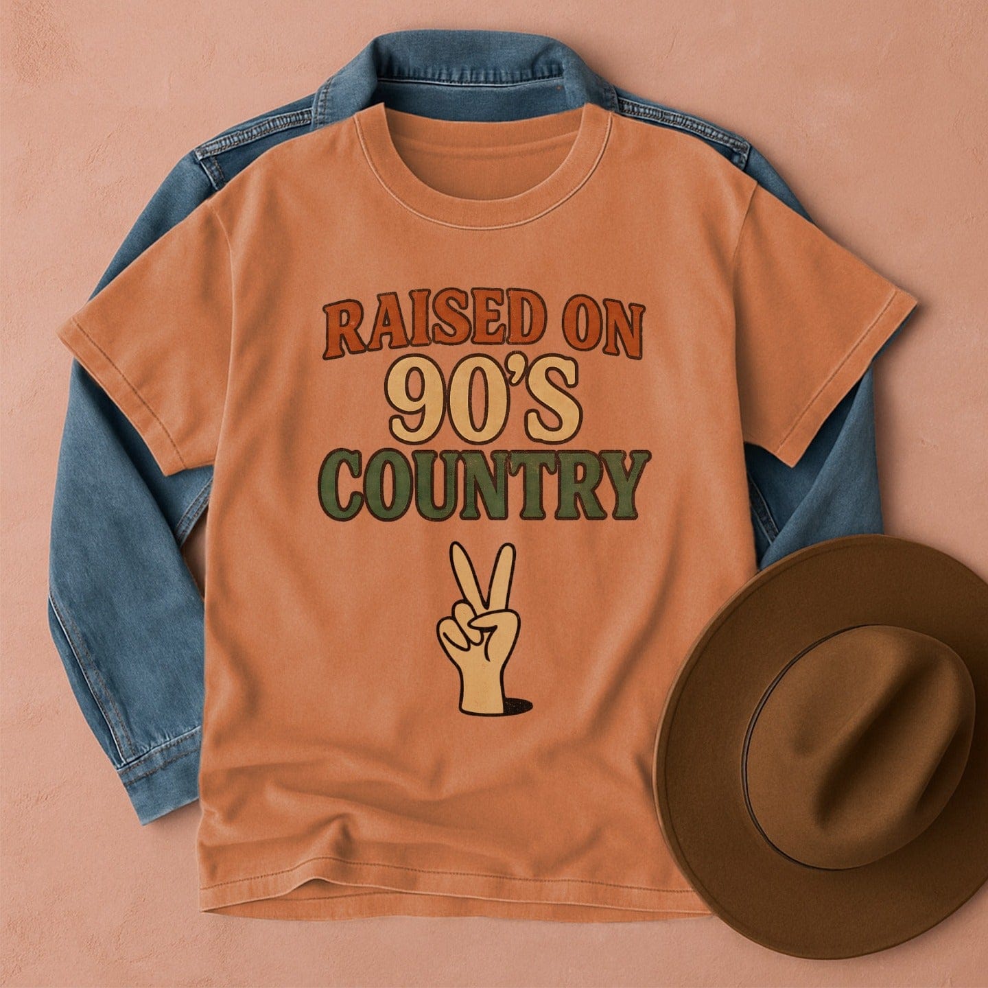 Raised on 90s Country T-Shirt Yam / S Western shirt