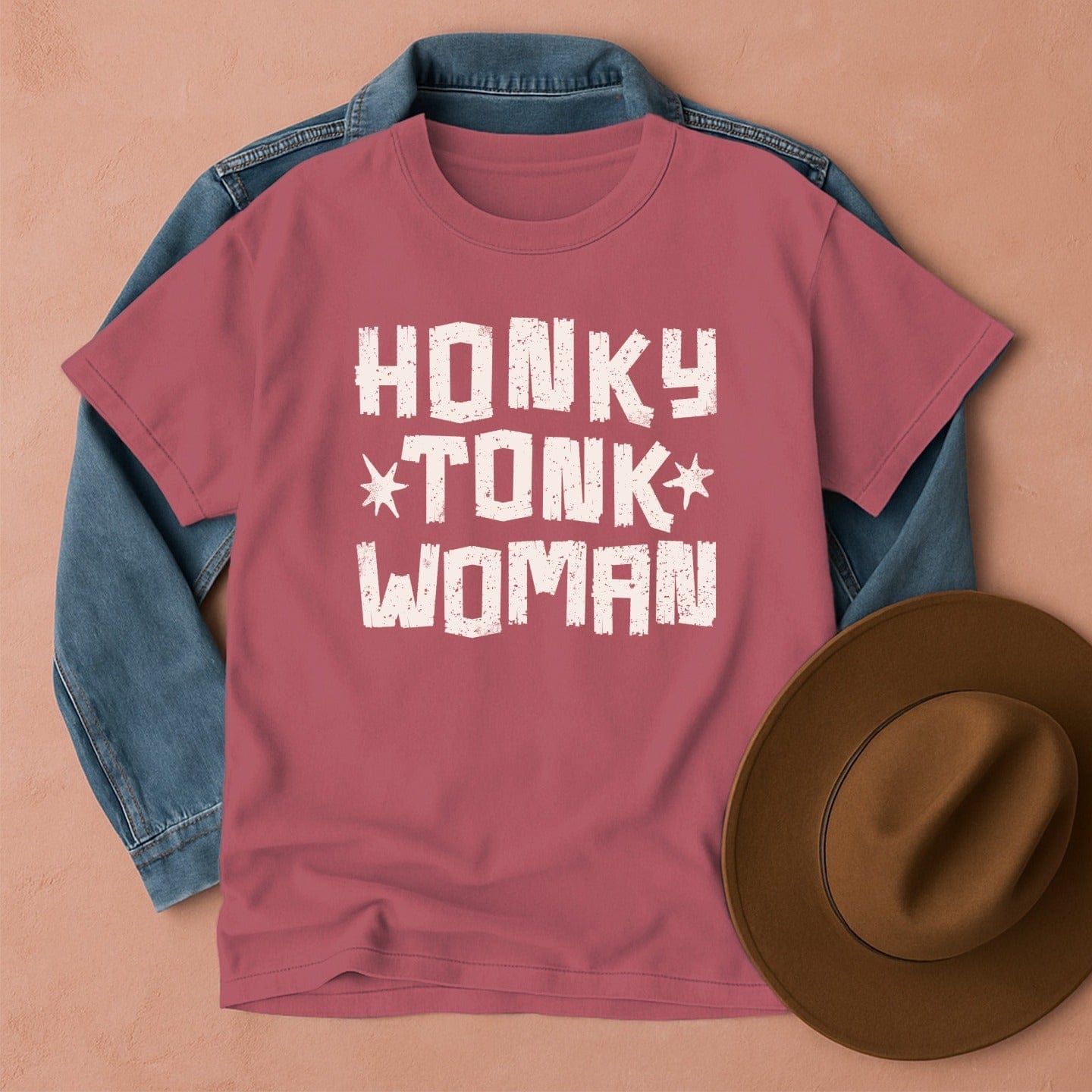 Honky Tonk Woman T-Shirt Crimson / S Western shirt