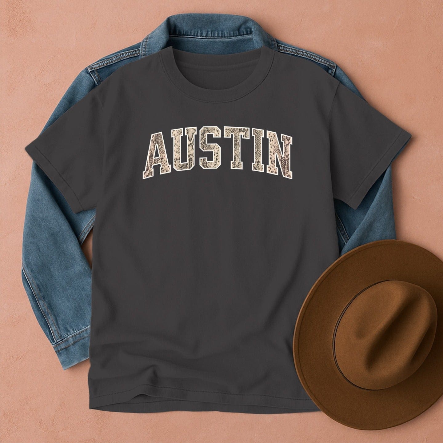 Austin Snakeskin T-Shirt Graphite / S Western shirt