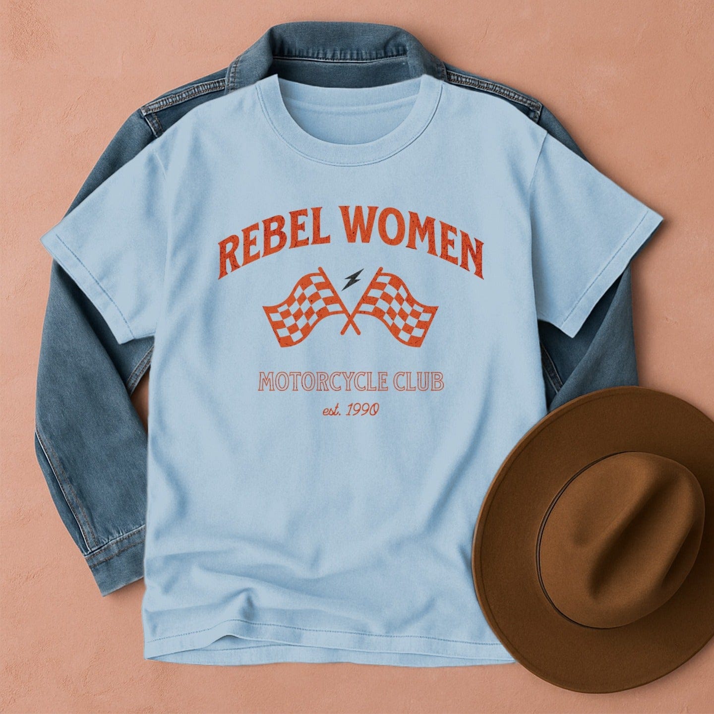 Rebel Women Motorcycle Club T-Shirt Chambray / S Western shirt