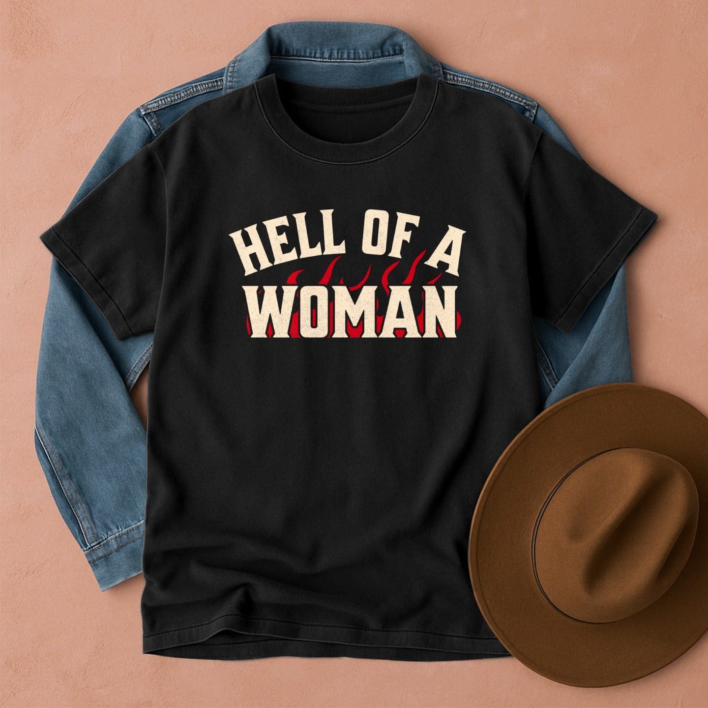 Hell of a Woman T-Shirt Black / S Western shirt