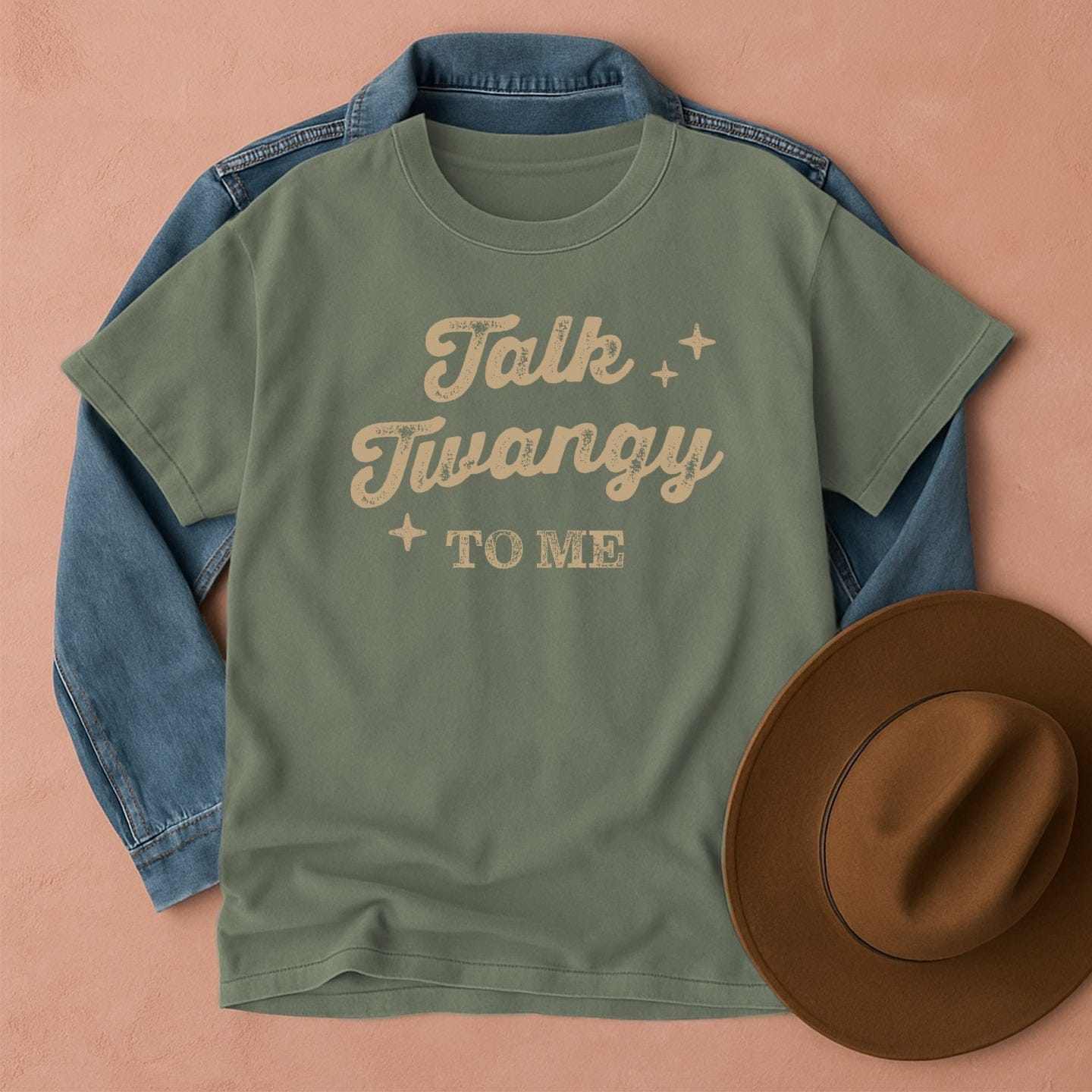 Talk Twangy to Me T-Shirt Moss / S Western shirt
