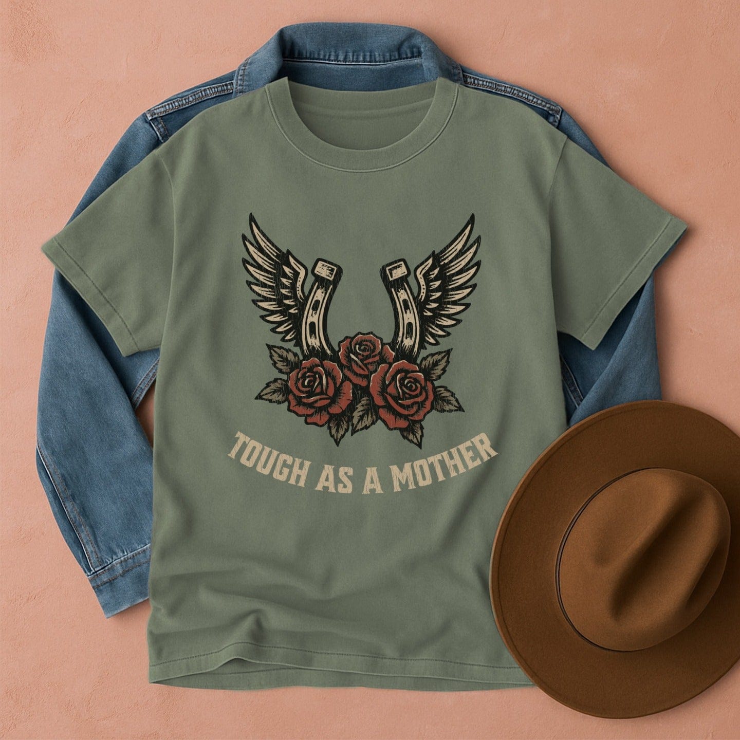 Tough as a Mother T-Shirt Moss / S Western shirt