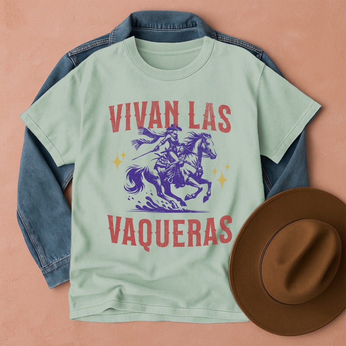 Vivan Las Vaqueras T-Shirt Bay / S Western shirt