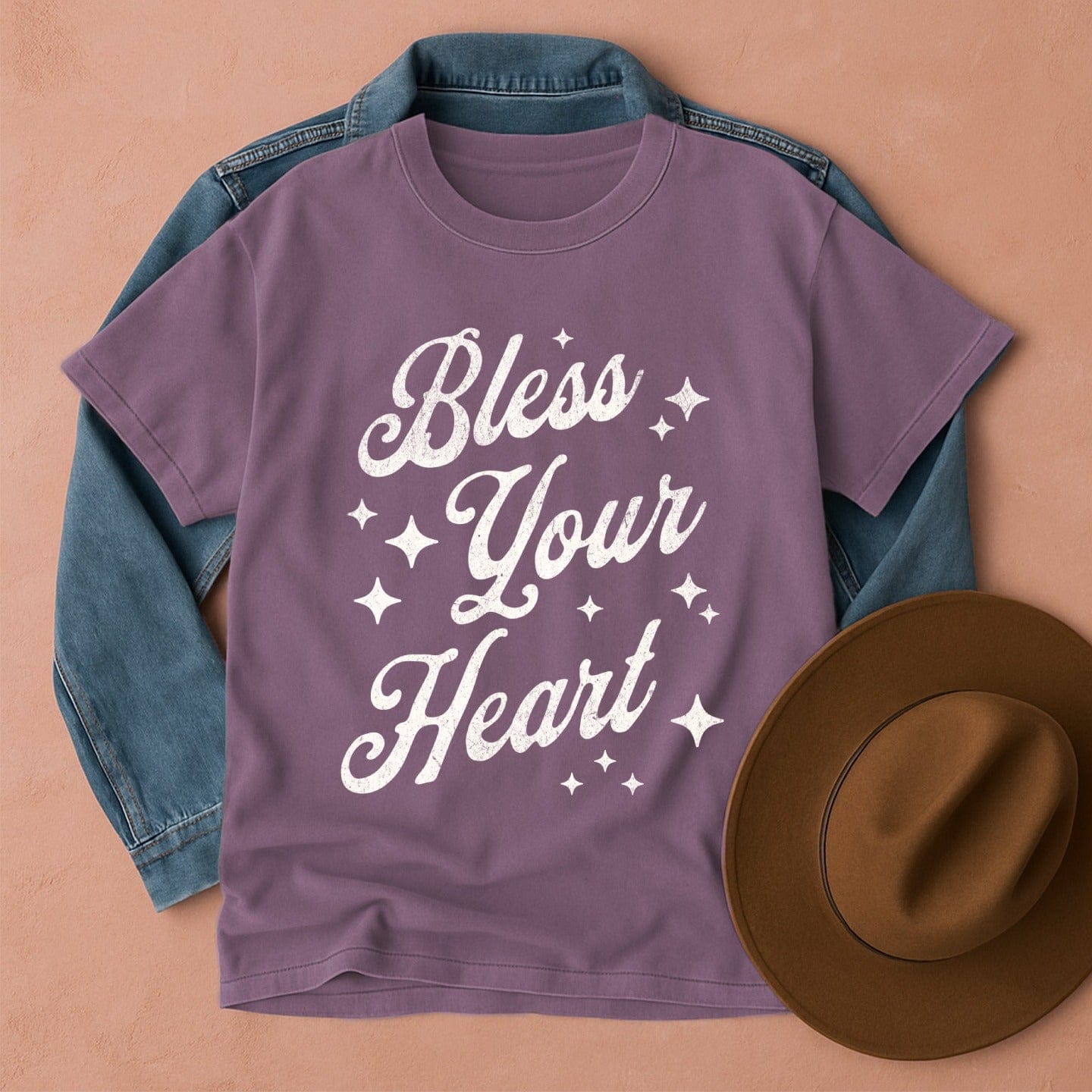 Bless Your Heart T-Shirt Berry / S Western shirt