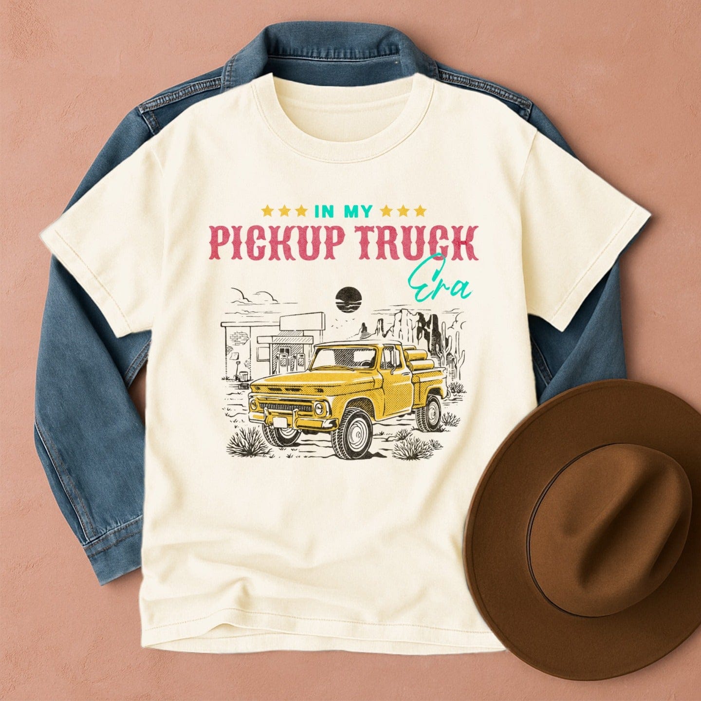 In My Pickup Truck Era T-Shirt Ivory / S Western shirt